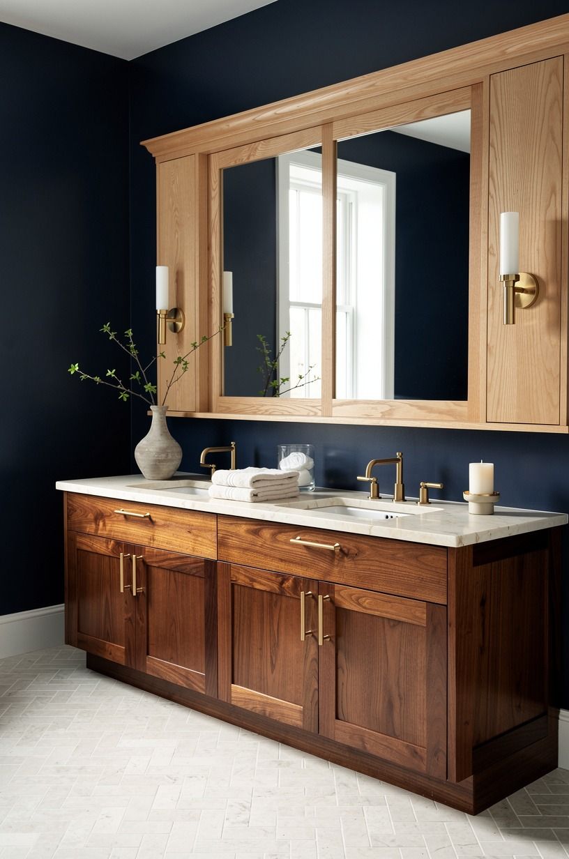 Build the Two-Wood Rule around your vanity