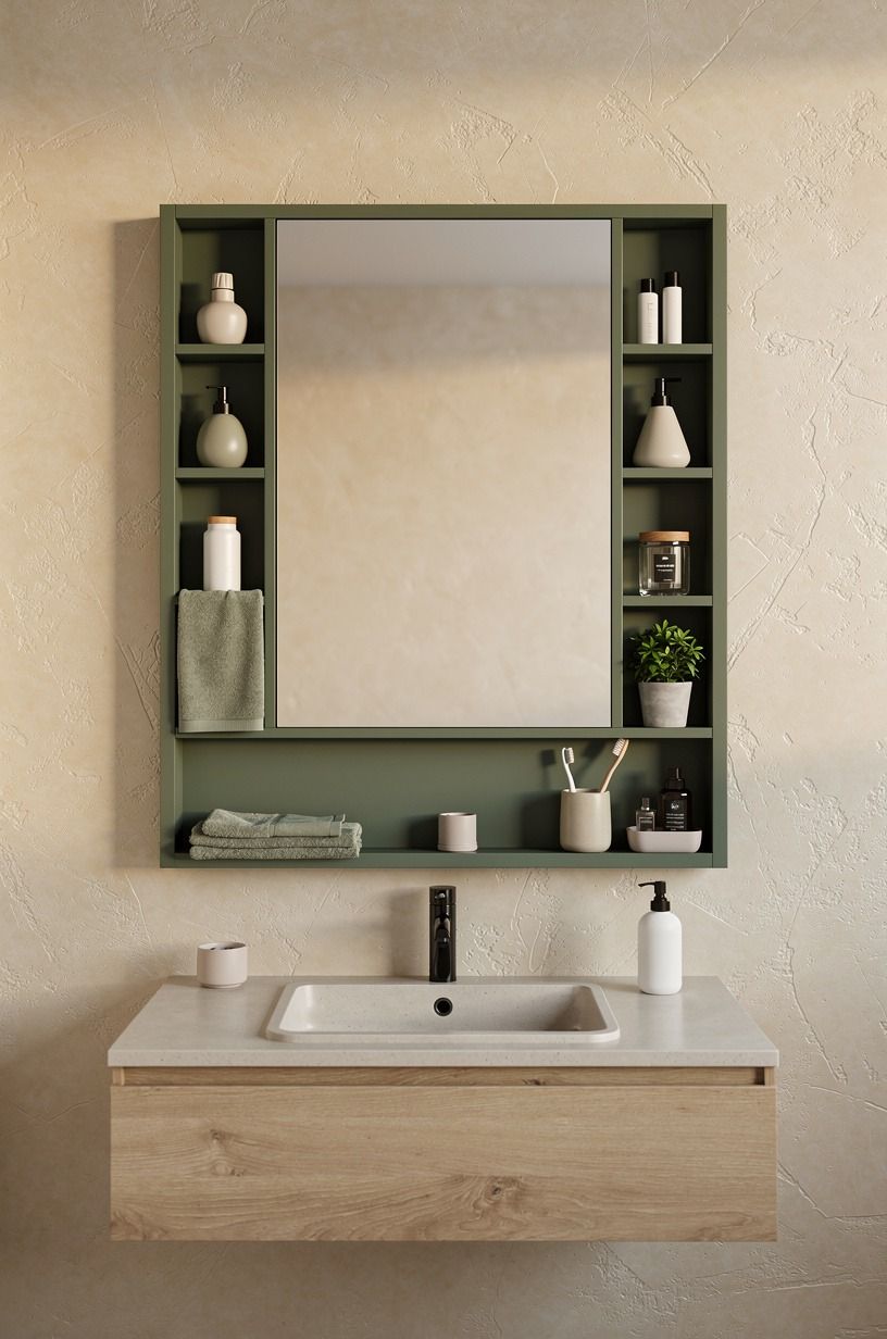 Can a mirror frame hold your tiny bathroom storage?