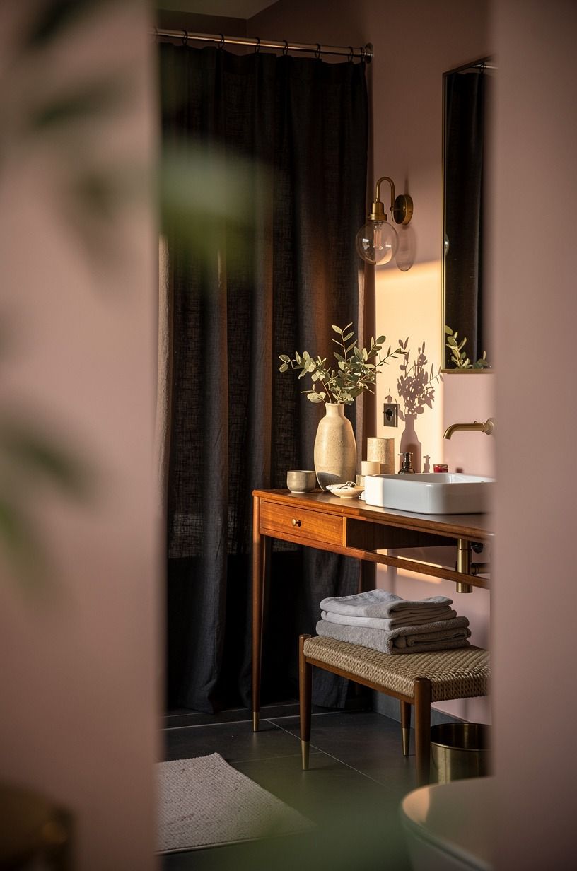 Can a small ensuite handle a dark curtain?