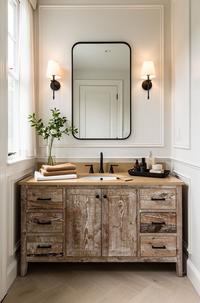 Choose a vanity with a real wood grain