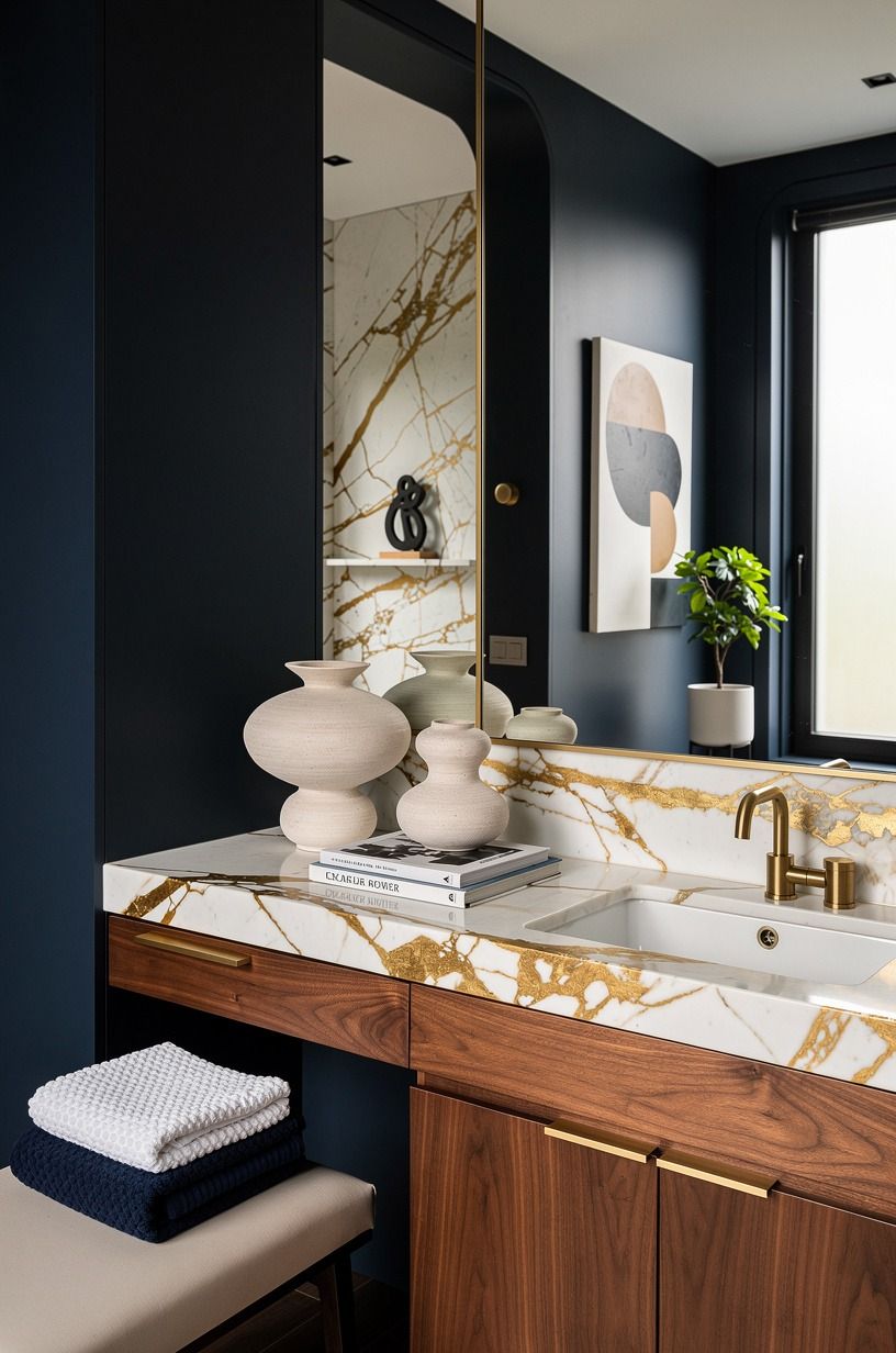 Choose brushed brass over polished chrome