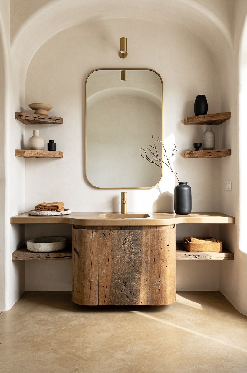 Choose brushed brass over shiny chrome for warmth