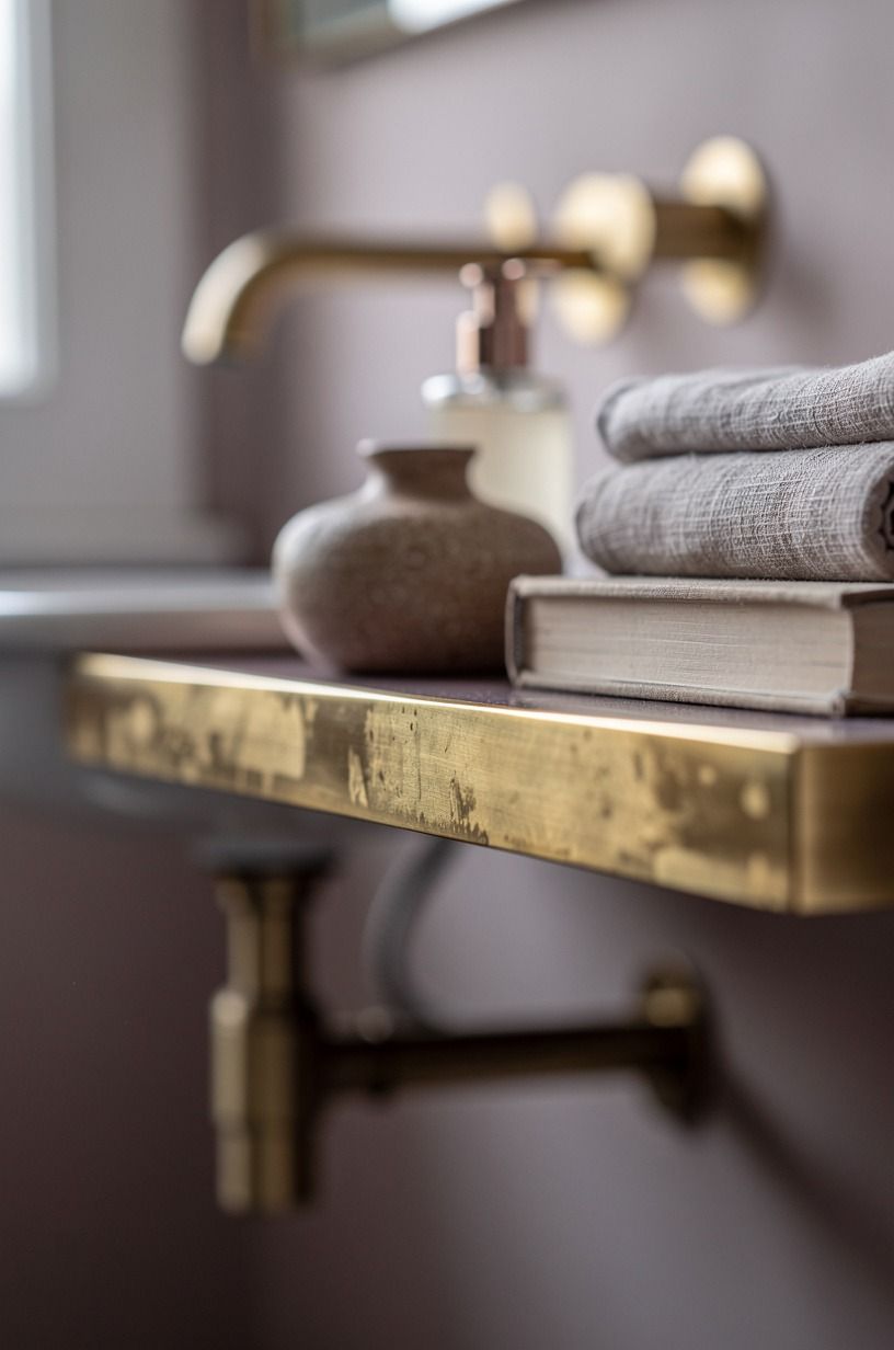 Float a slim shelf instead of a bulky cabinet