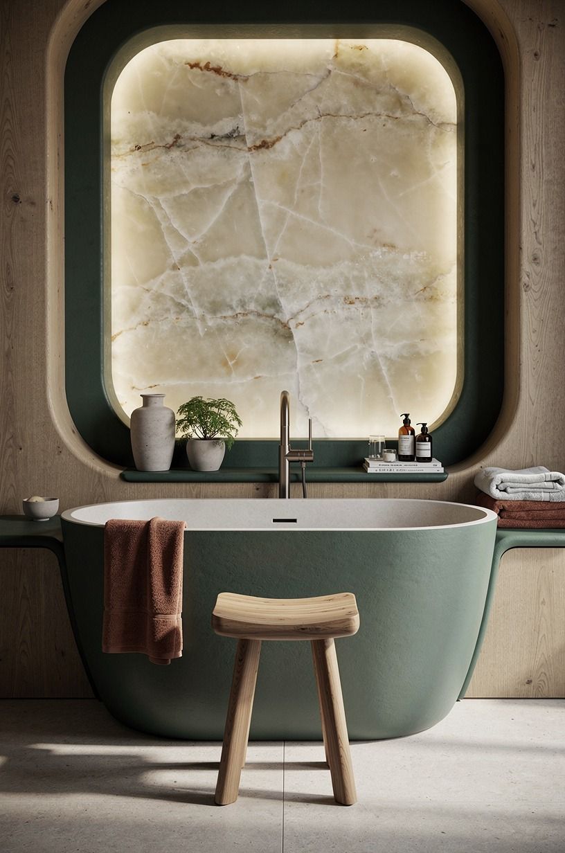 Float a stool beside the tub, not a storage tower