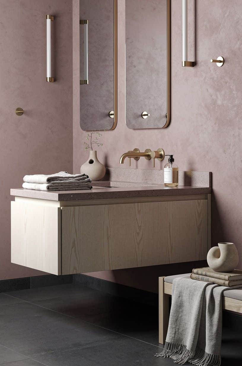Float a White Oak Vanity Above the Floor