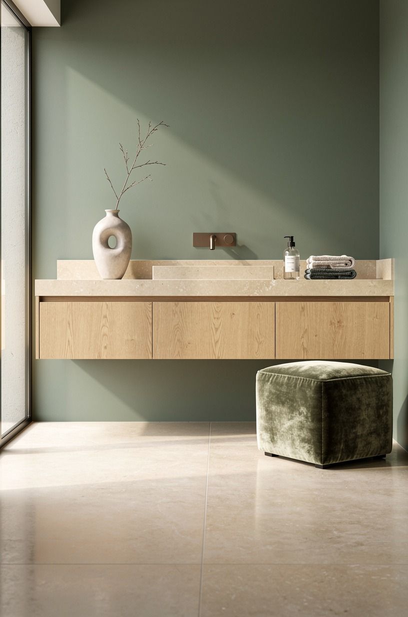 Float the vanity to make the floor feel larger