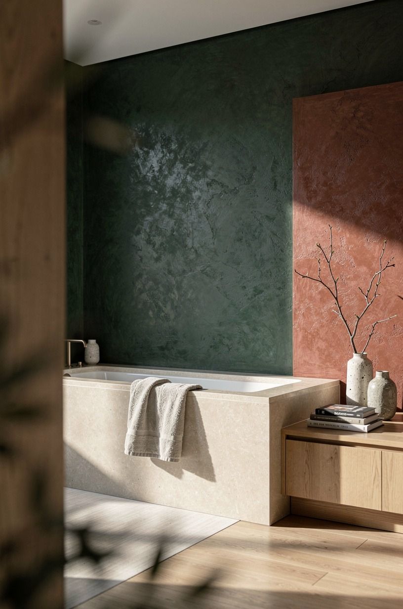 Frame a 60x30-inch tub with an uneven halo