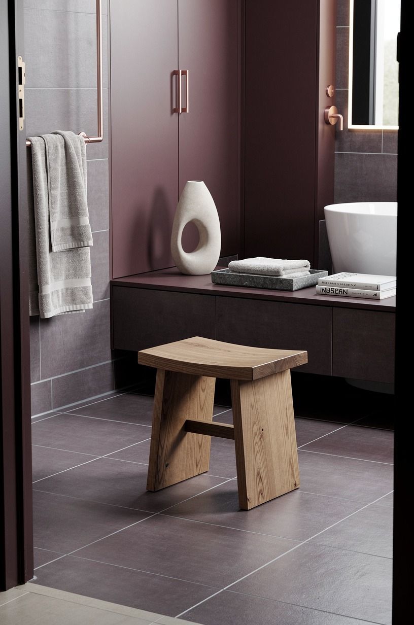 Frame the Floor With a Floating Wood Stool