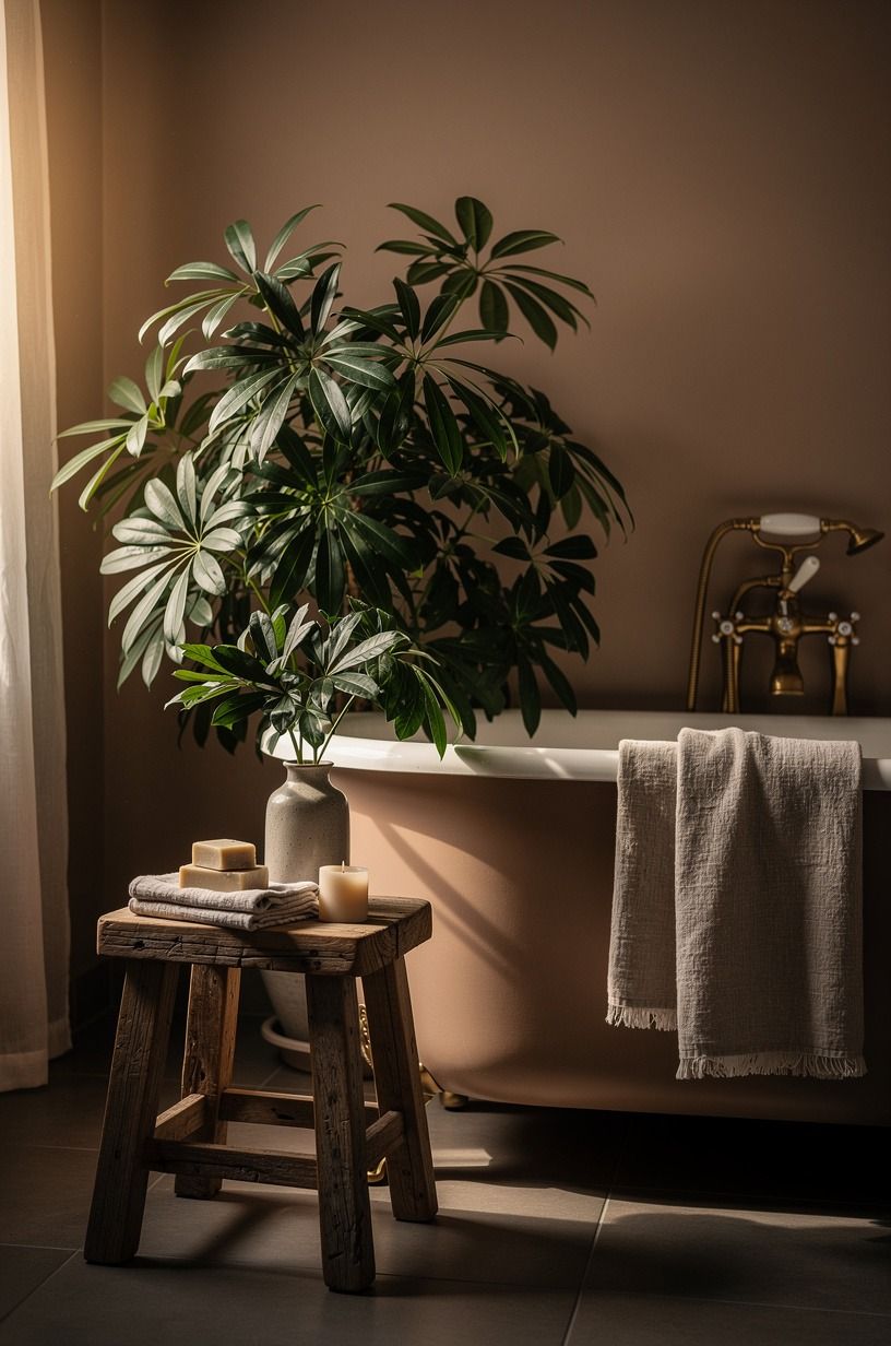 Frame Your Tub with a Chinese Evergreen