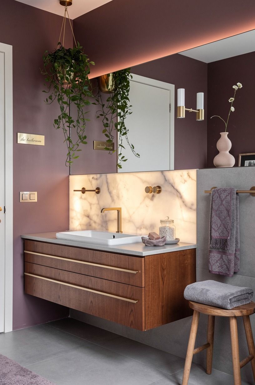 Hang a trailing plant where your counter can’t hold one