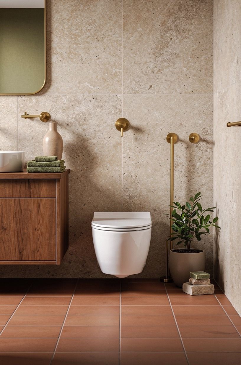 Keep 21 inches clear in front of the toilet