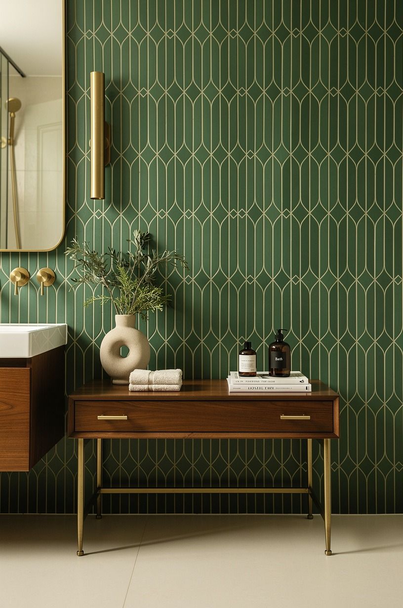 Keep the floor quiet and let the wall tile move