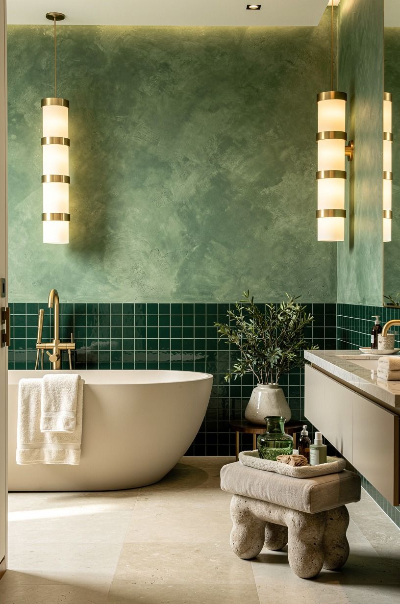 Layer the Three-Height Light Stack for a Calming Bathroom Spa
