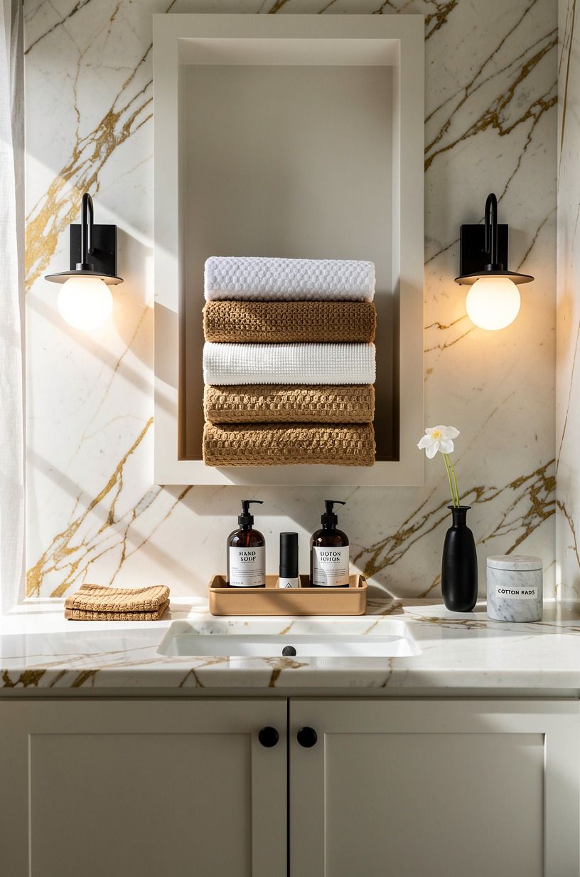Layer towels with the Two-Texture Towel Stack