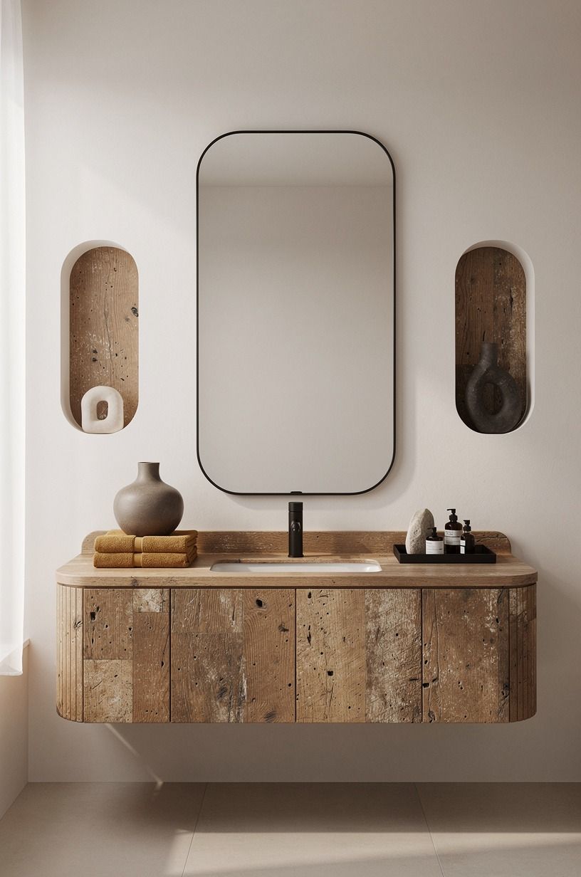 Let The Soft-Edge Rule calm the vanity wall