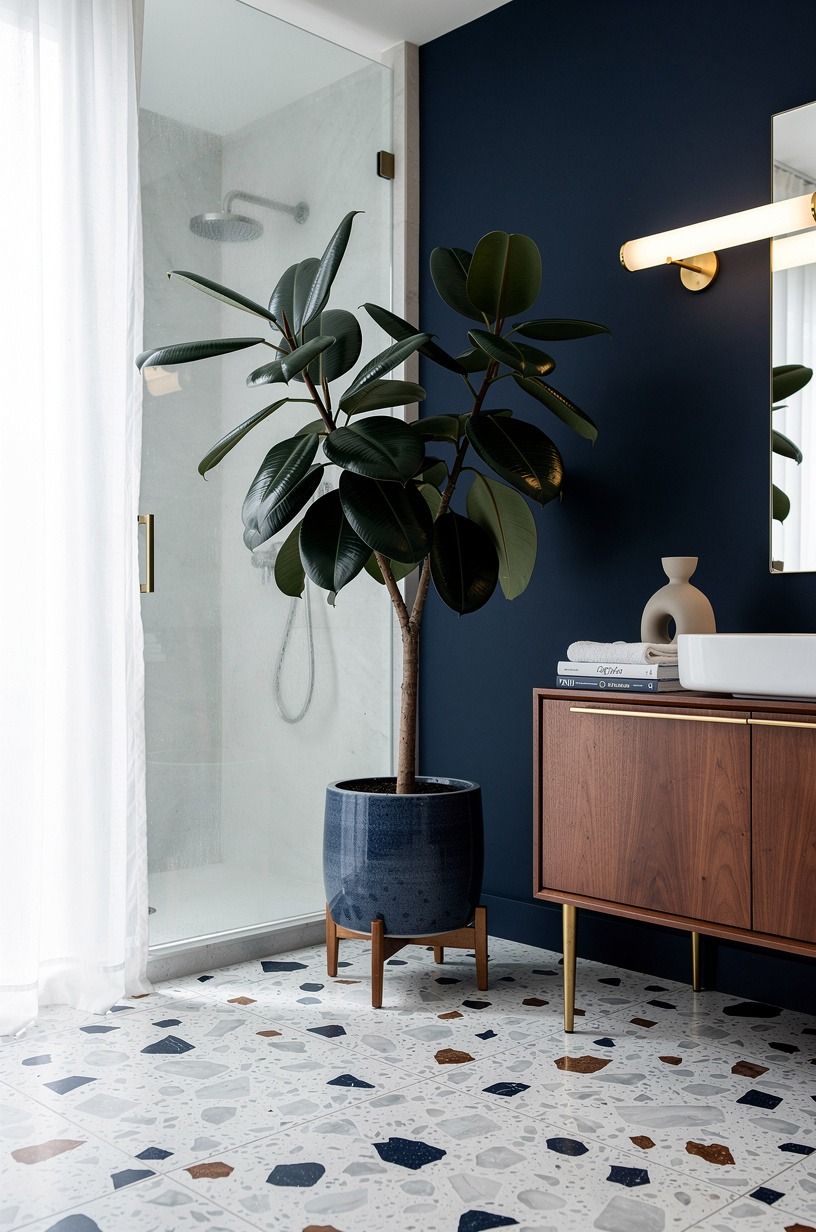Make a rubber plant the one big statement