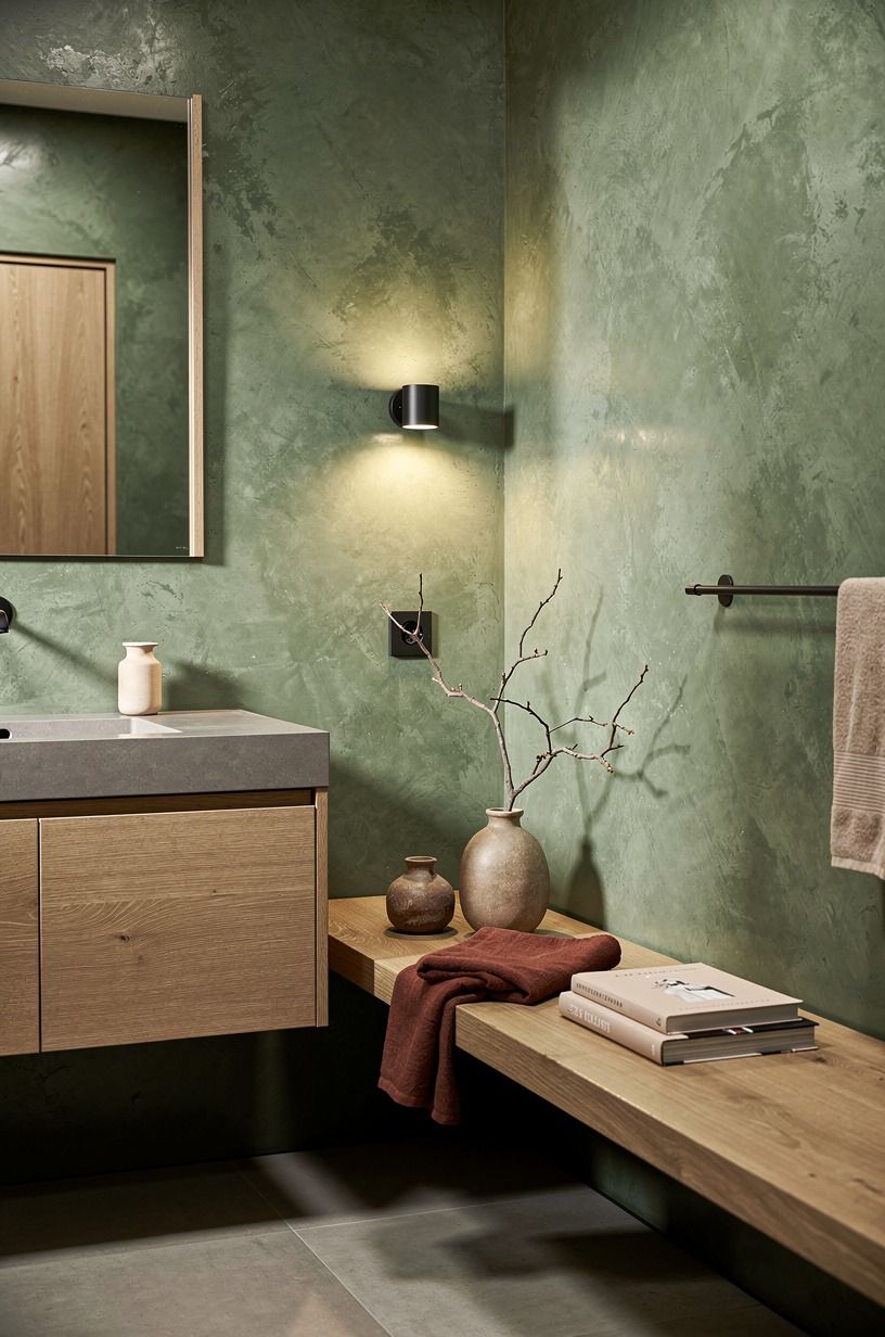 Hang a shower curtain that behaves like drapery