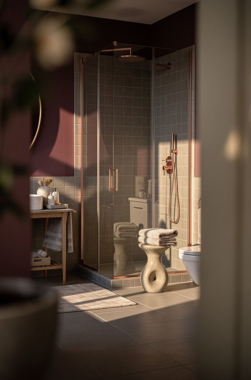 Measure the shower before you fall for a tile sample