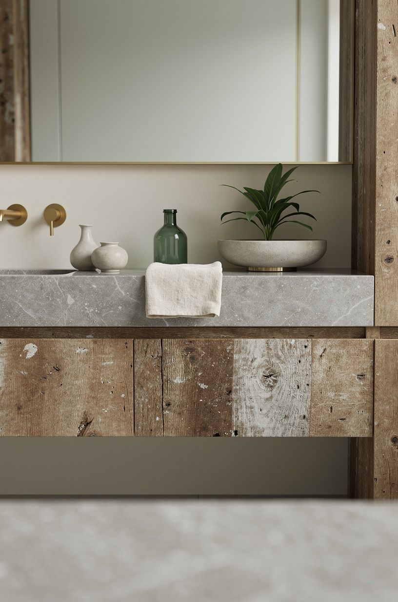 Paint above the stone with Sea Salt