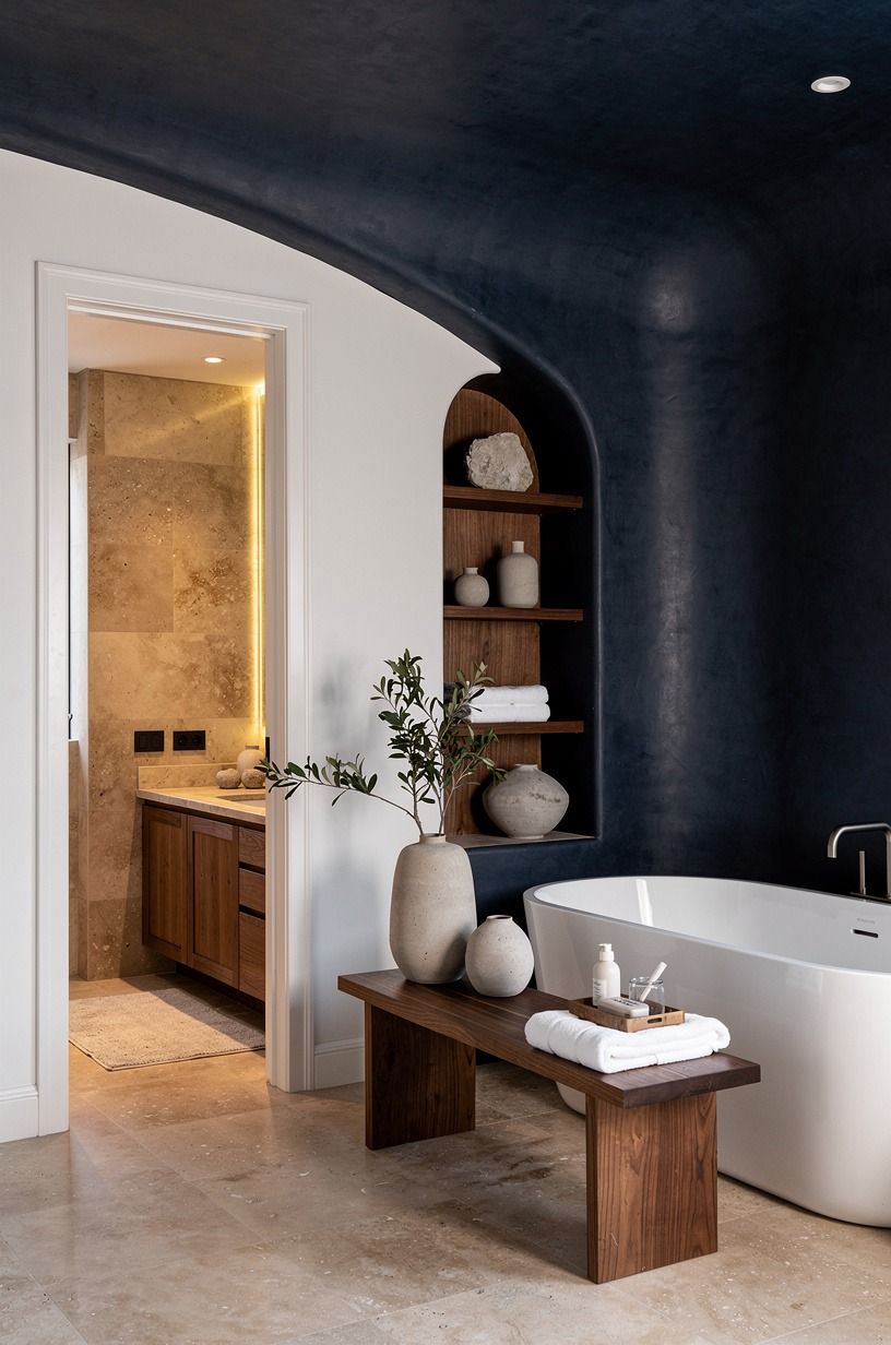 Paint the ceiling for a cocooned, relaxing finish