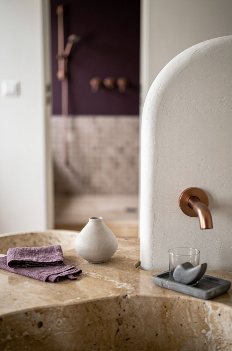 Why choose pink Venetian plaster over pink tile?