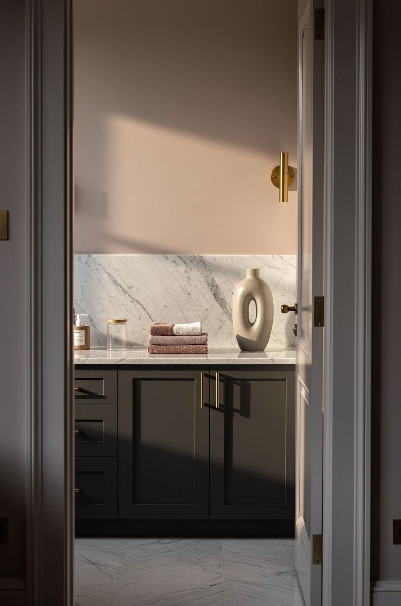 Paint the upper walls in a mineral neutral