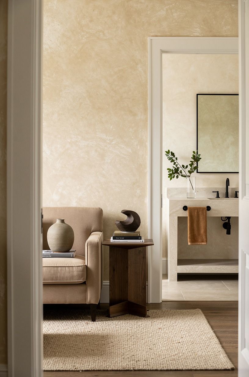 Paint the walls Benjamin Moore Chestertown Buff