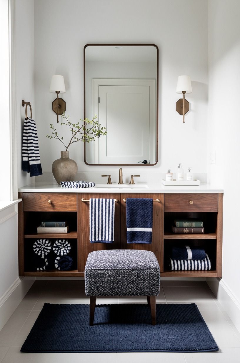 Skip the Matching Bath Set and Mix the Textiles