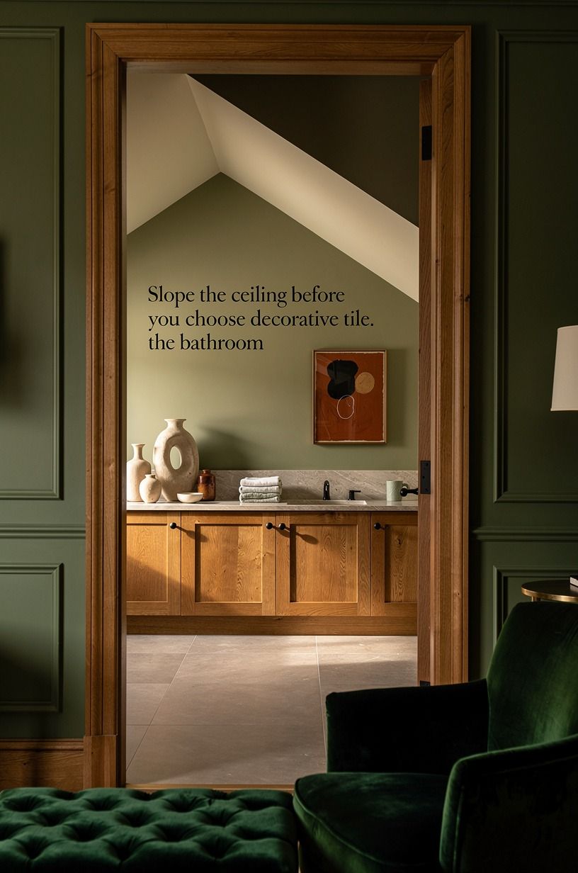 Slope the ceiling before you choose decorative tile