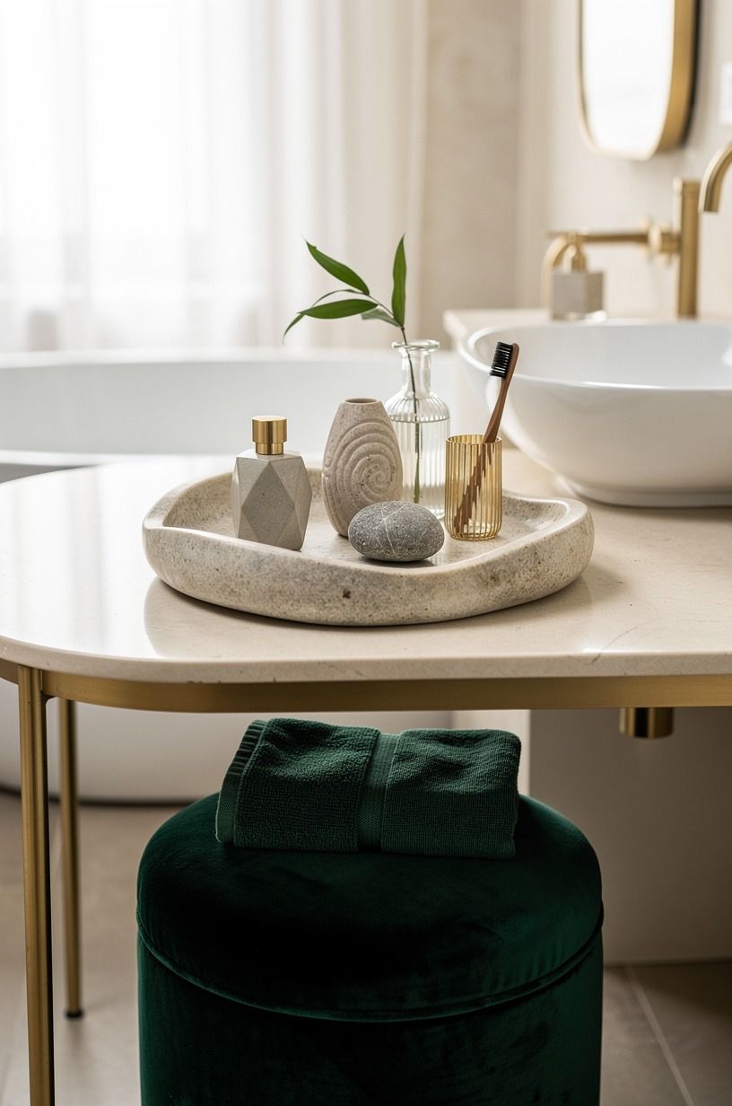 Style a stone tray like it earns its space