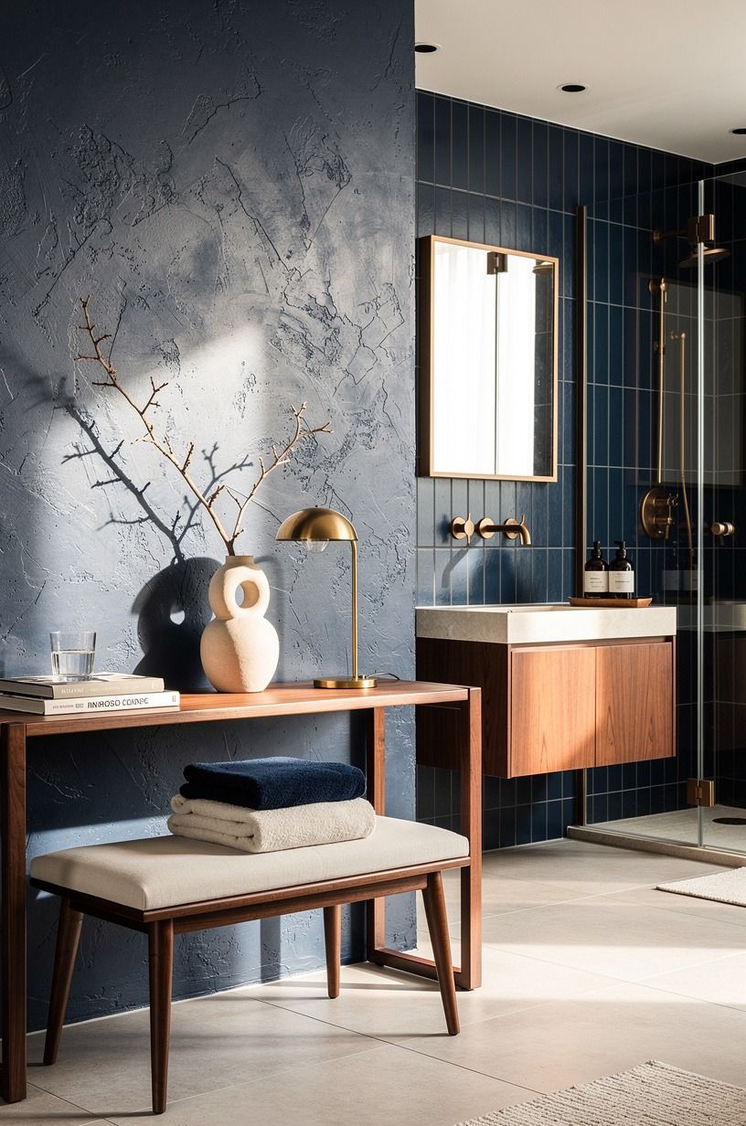 Swap chrome for aged bronze in small doses