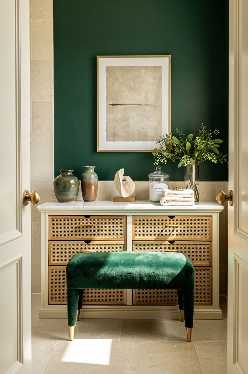 Swap shiny storage for woven rattan
