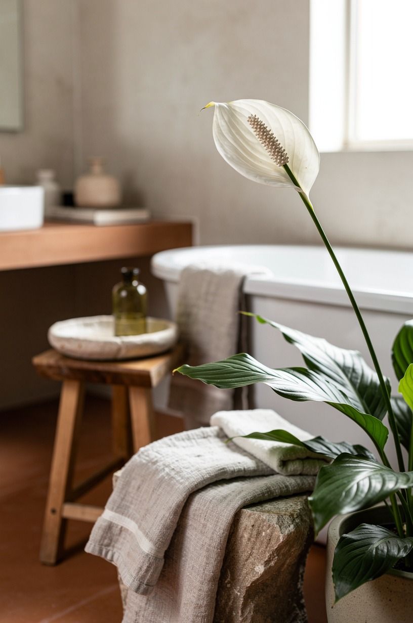 Use Peace Lily for a Gentle White Bloom