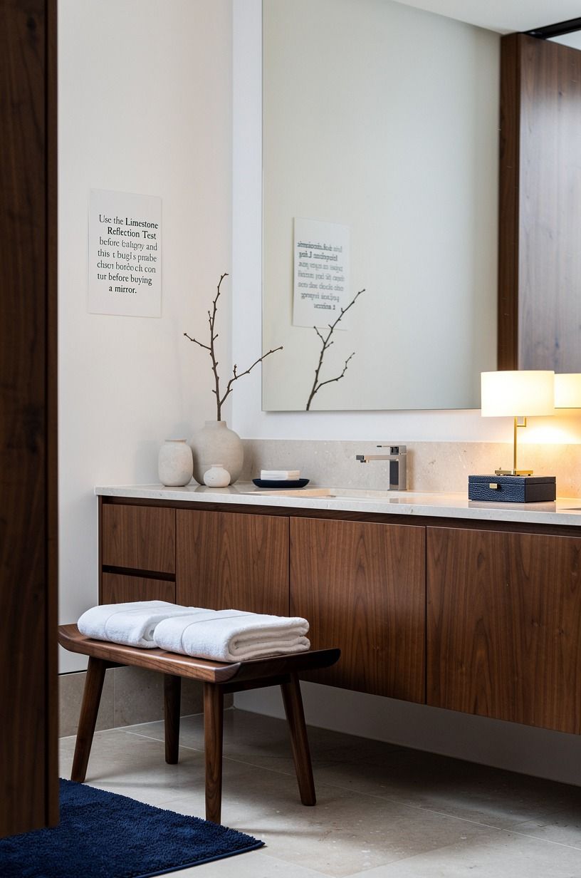 Use the Limestone Reflection Test before buying a mirror