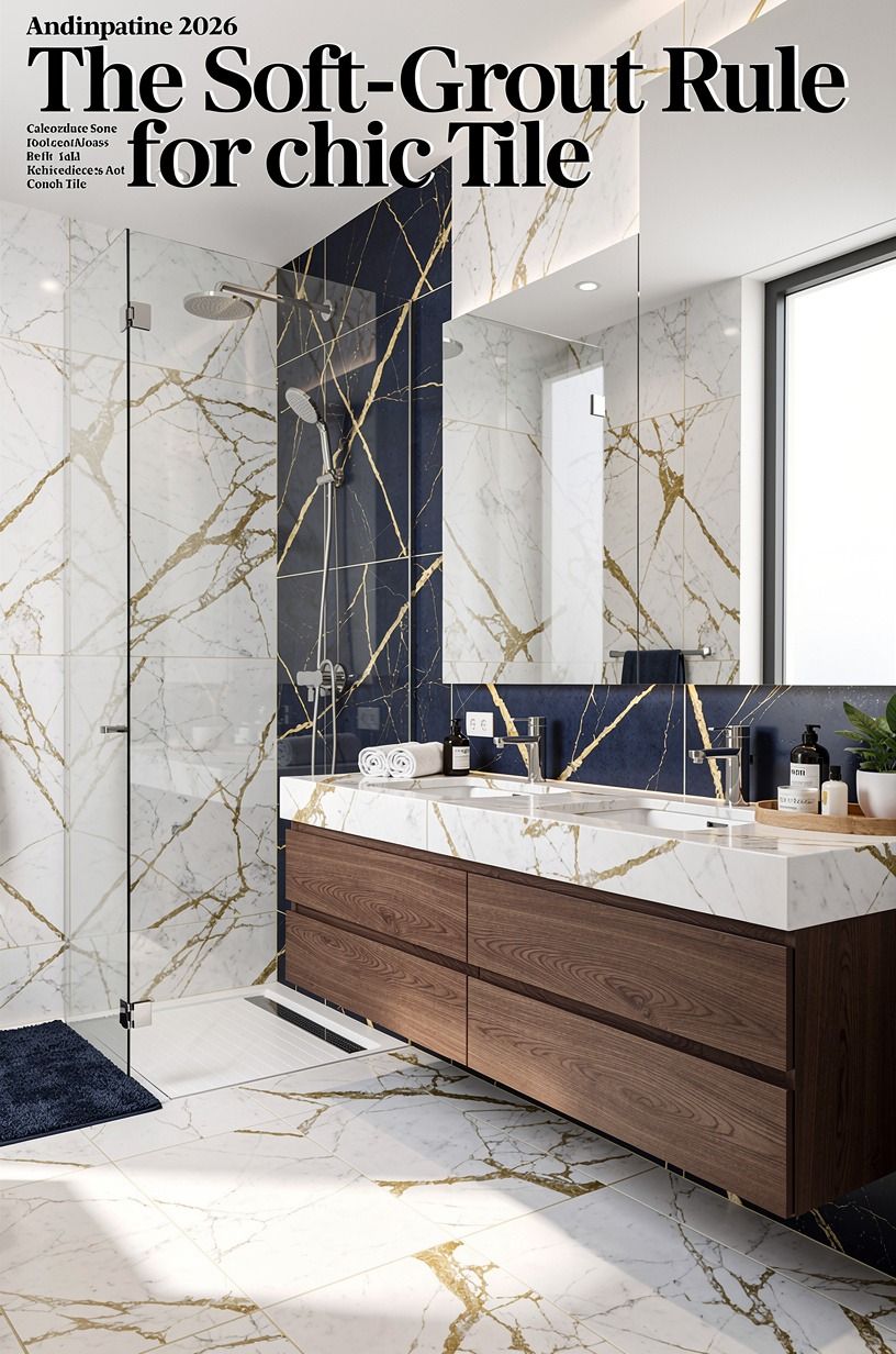 Use The Soft-Grout Rule for chic tile