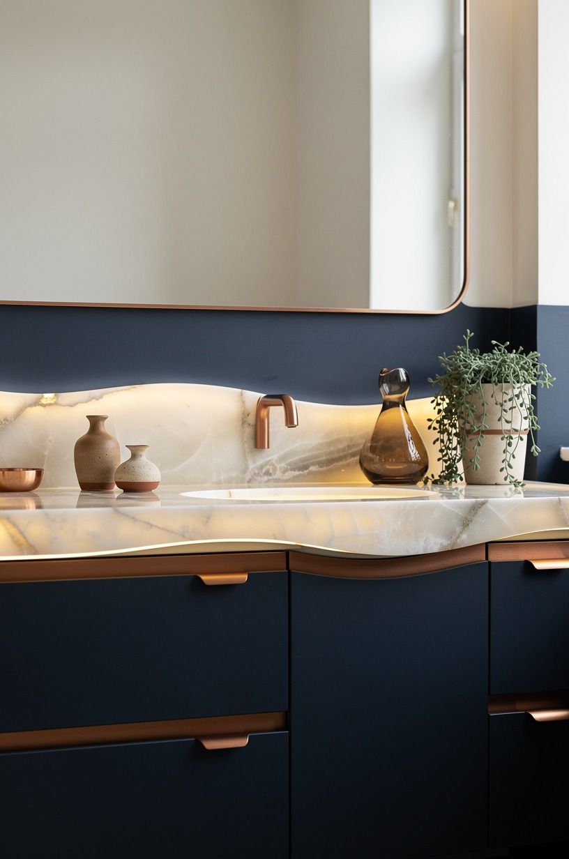Use The Tide-Line Rule around your vanity