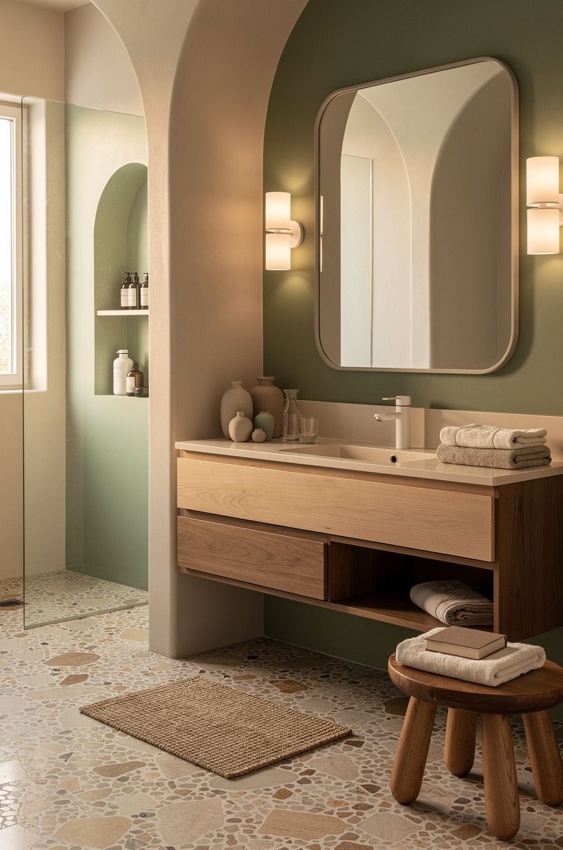 Use the Two-Wood Rule around a floating vanity