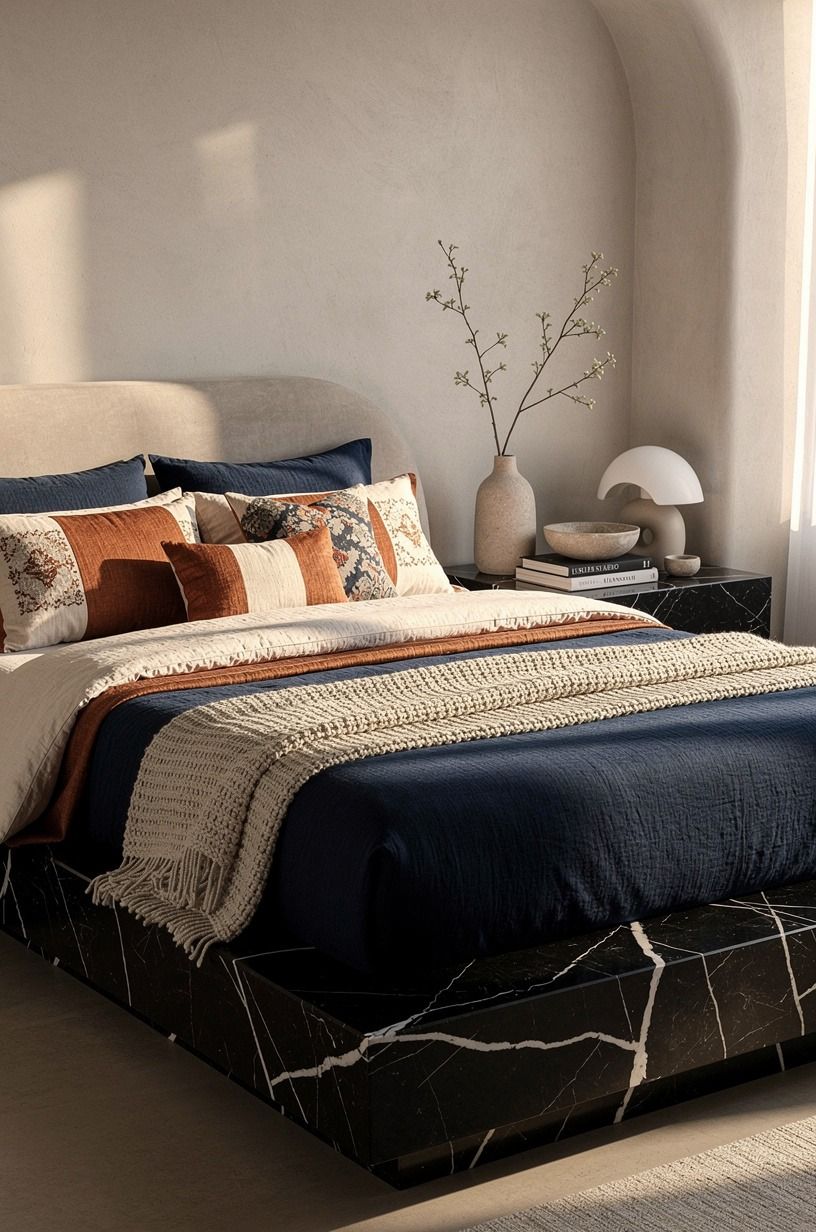 The point when my pretty bedding stopped working, midnight blue palette
