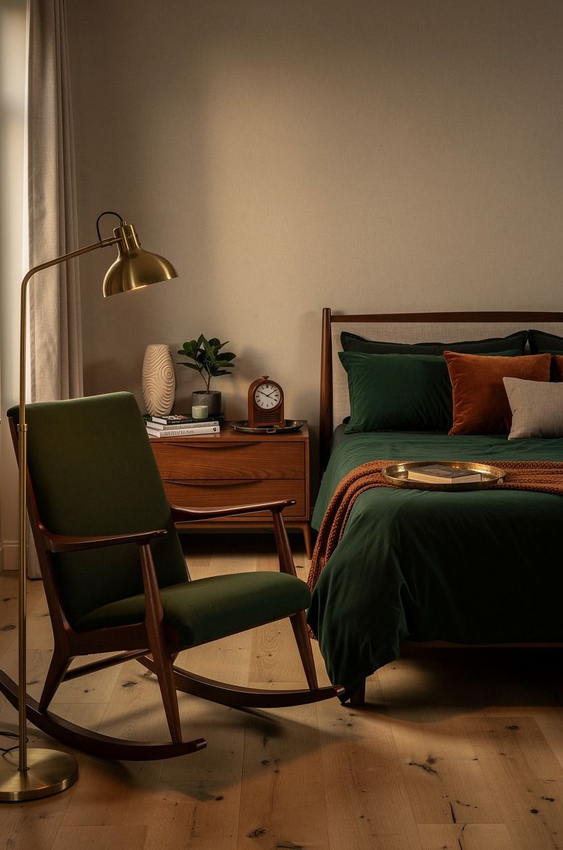 Float the glider beside a real reading lamp
