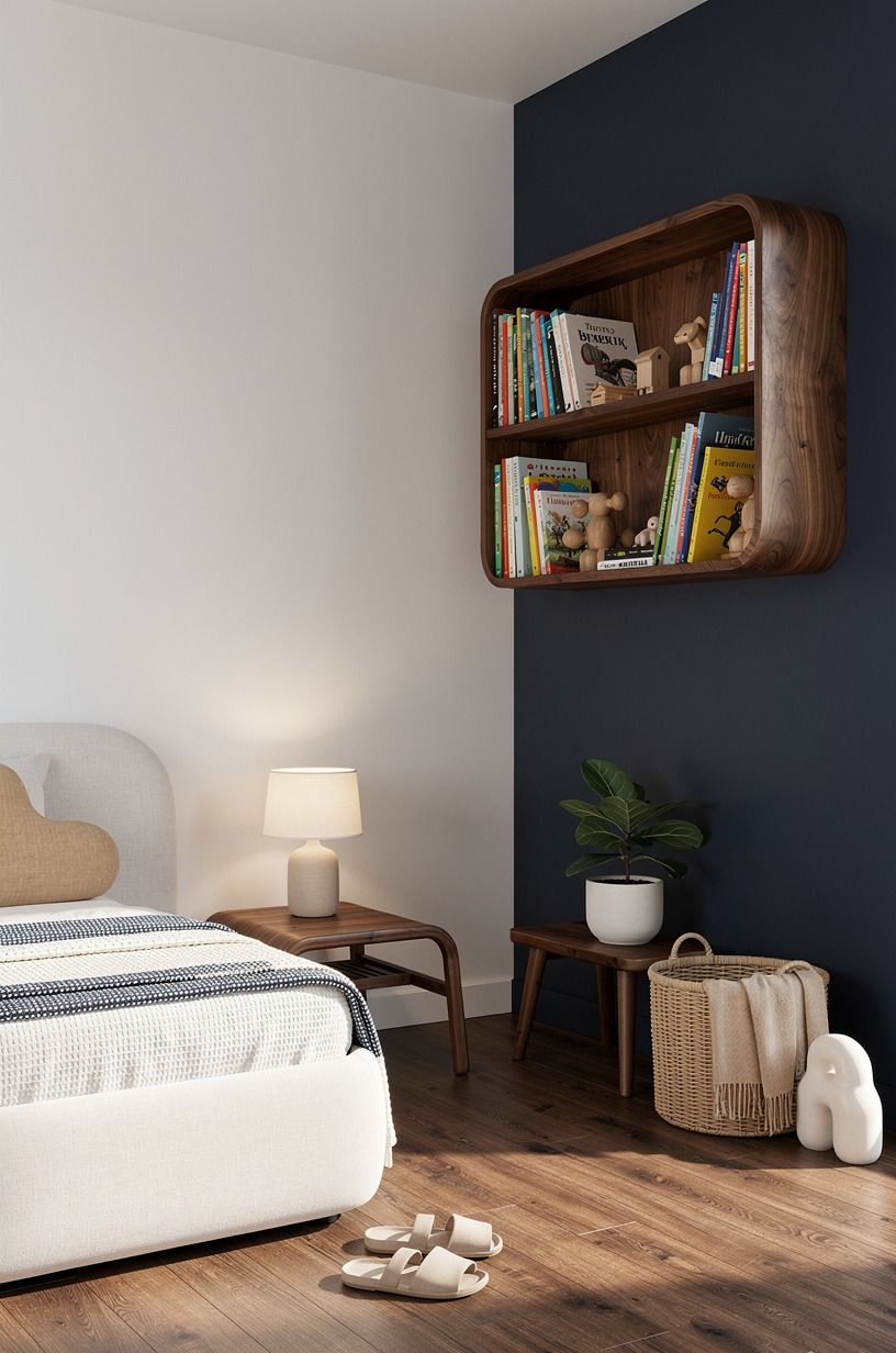 Hang a small library at child height