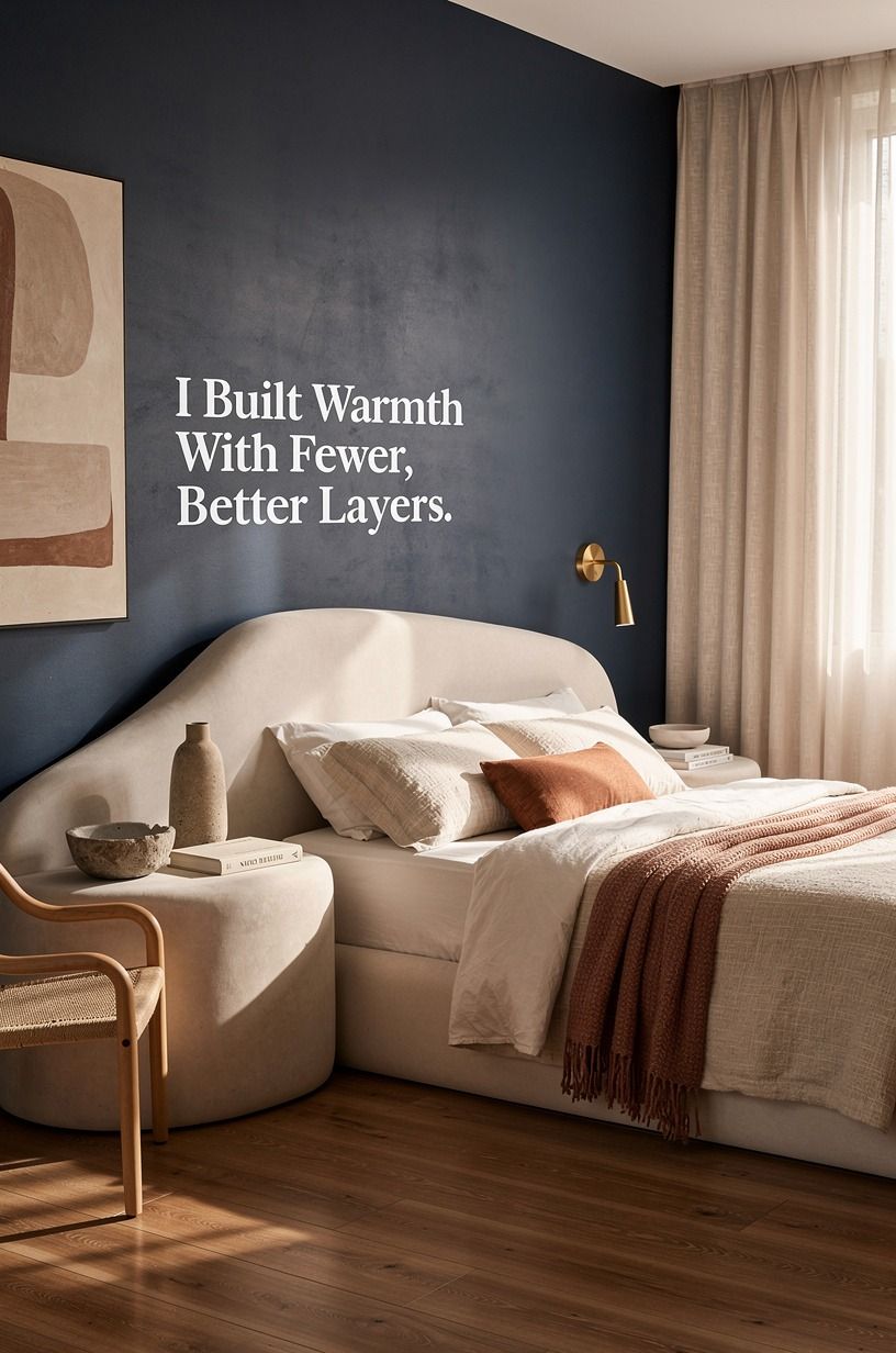 I Built Warmth With Fewer, Better Layers, midnight blue palette