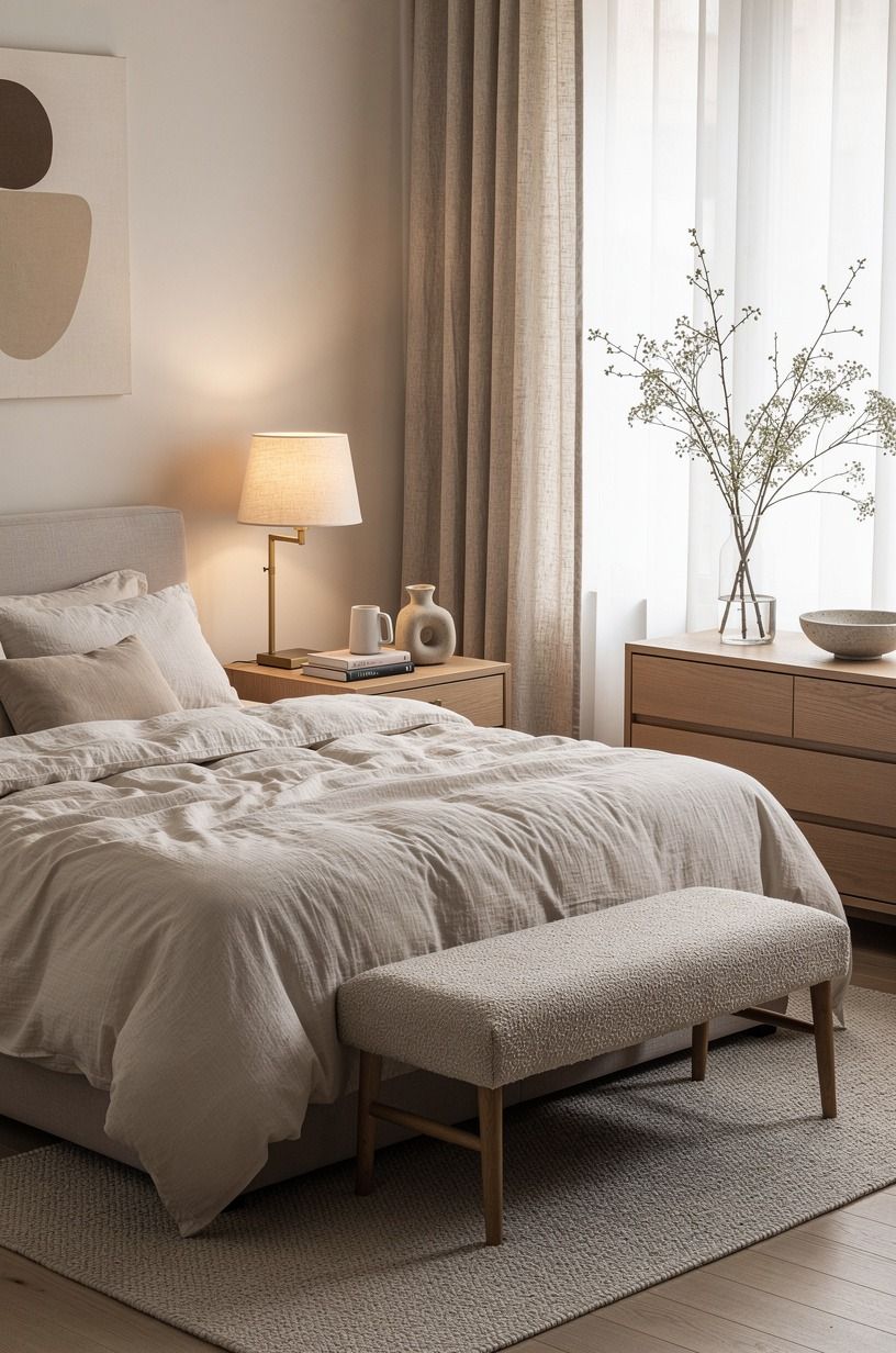 I chose Organic Cotton Sheets over another decorative layer, clay palette