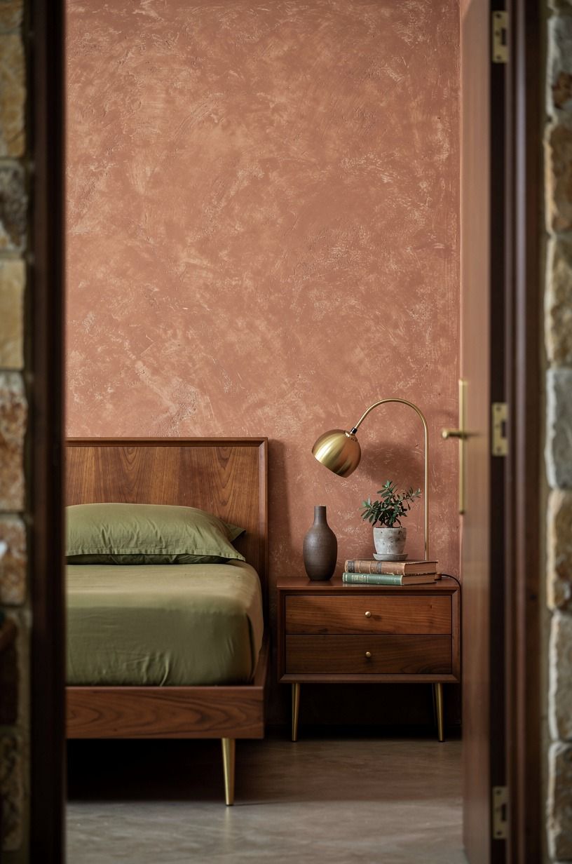 I Kept the Pillow Situation Very Simple, terracotta palette