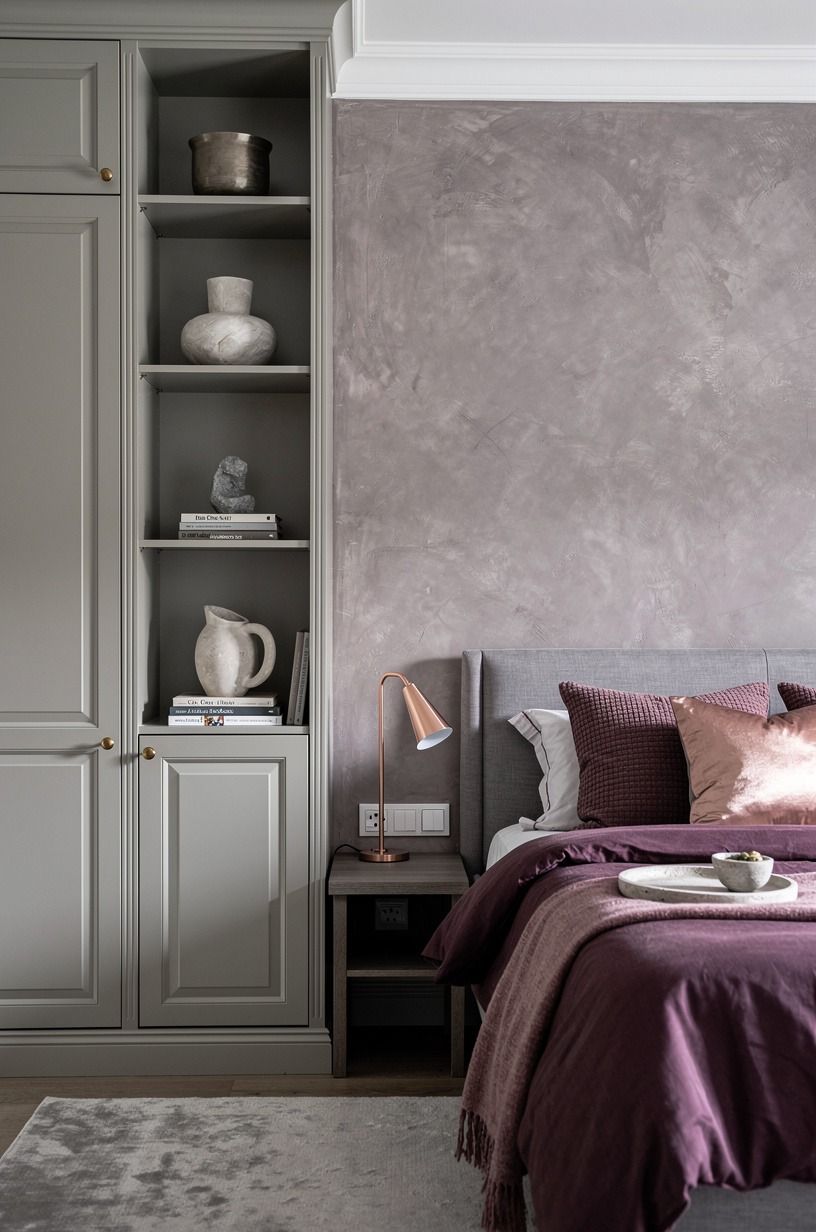 I made storage visible, but not busy, plum palette