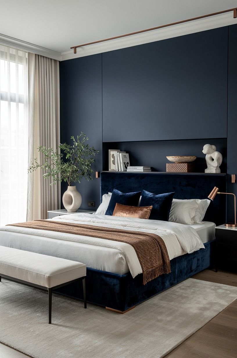 I made the bed easier to strip, midnight blue palette