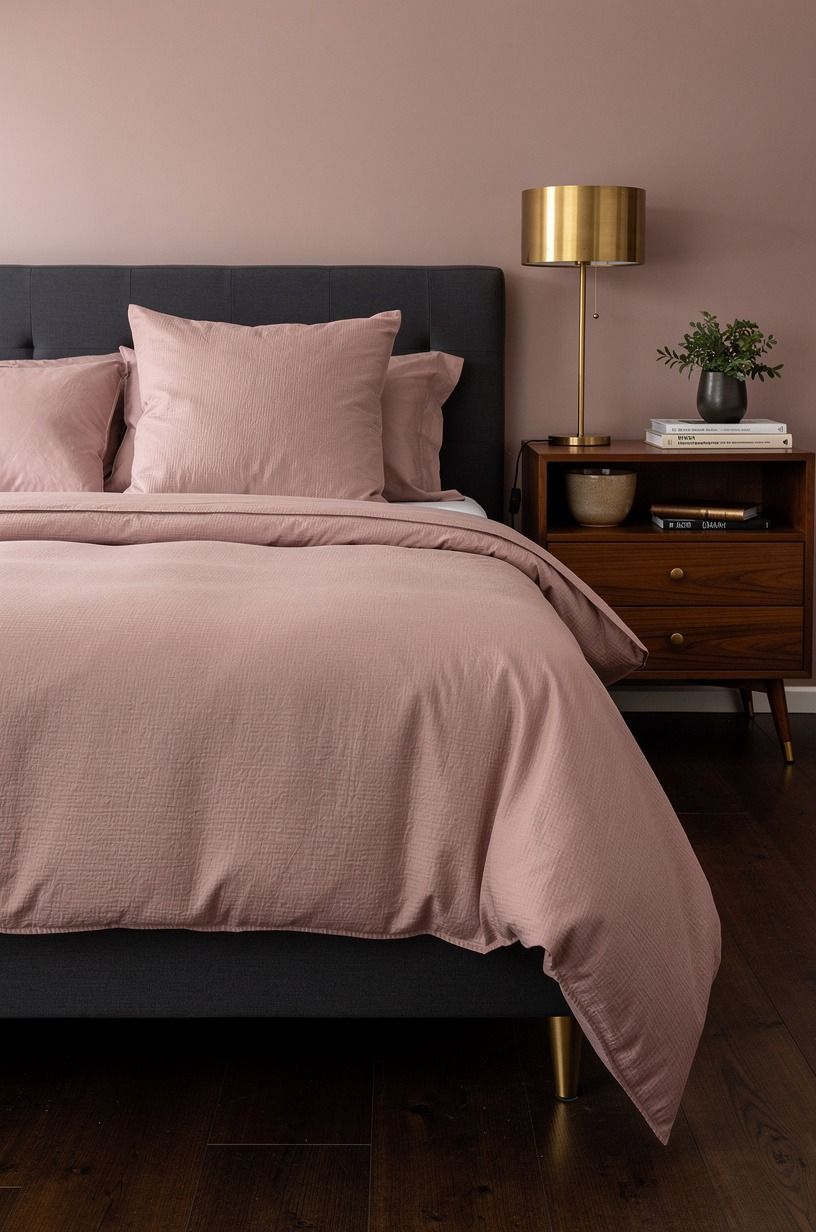 I Made the Bed Feel Finished With One Useful Pillow, dusty rose palette