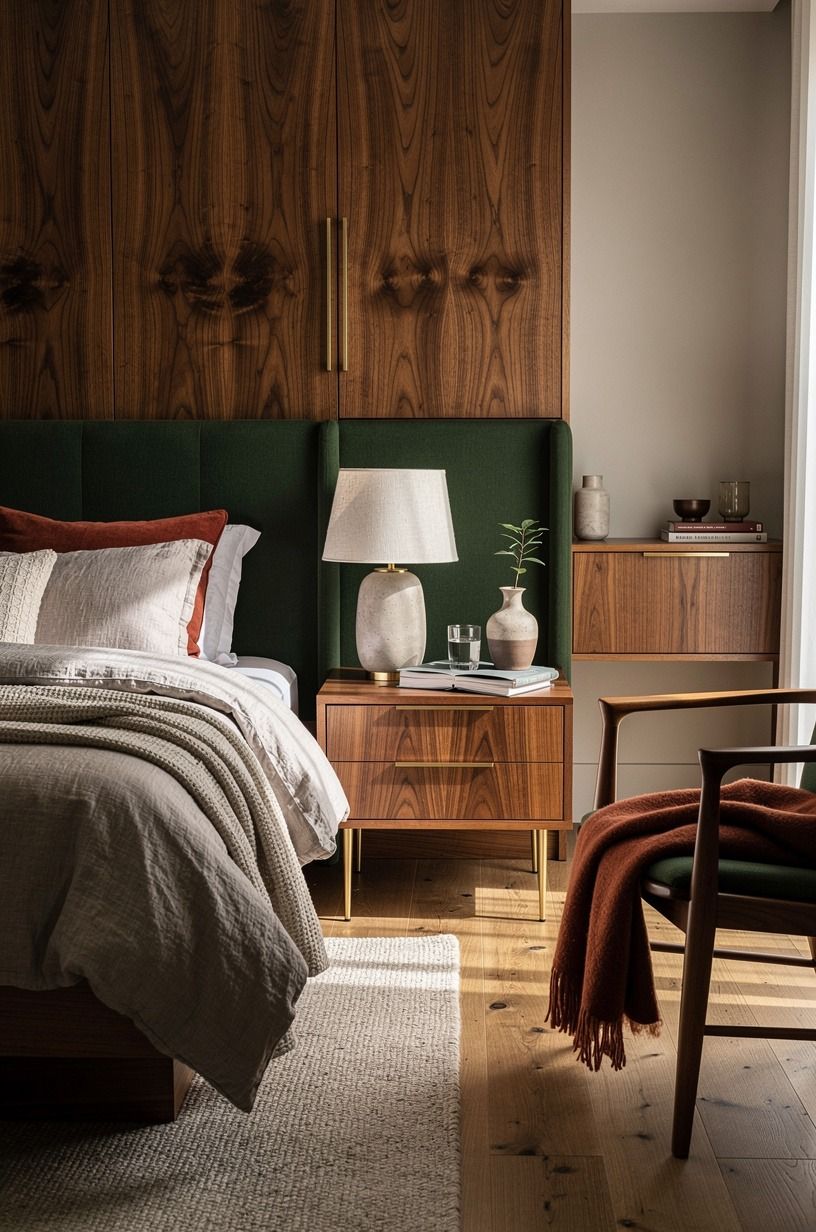 I Made the Bed Feel Protected, Not Precious, forest green palette