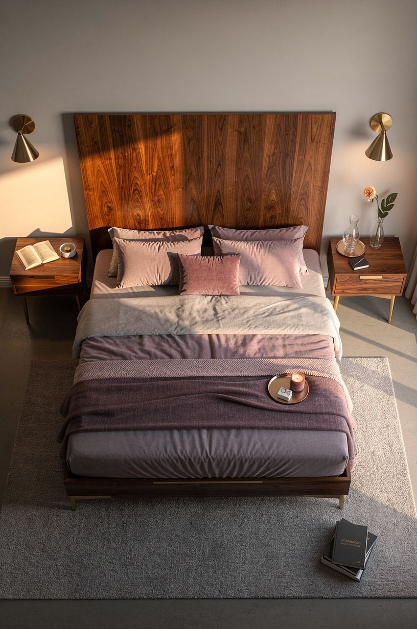 I made the bed the decision, not the accessory, plum palette