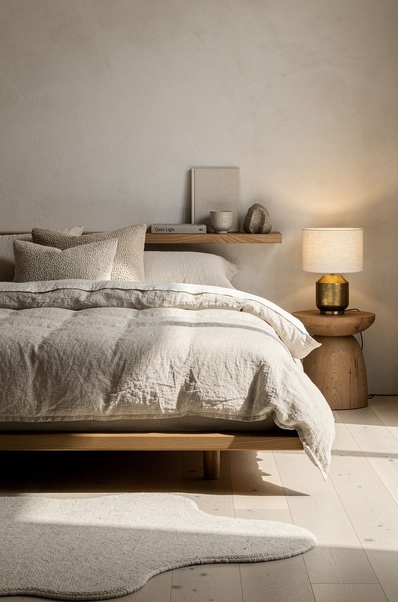 I made the bed the investment, not the decor, clay palette