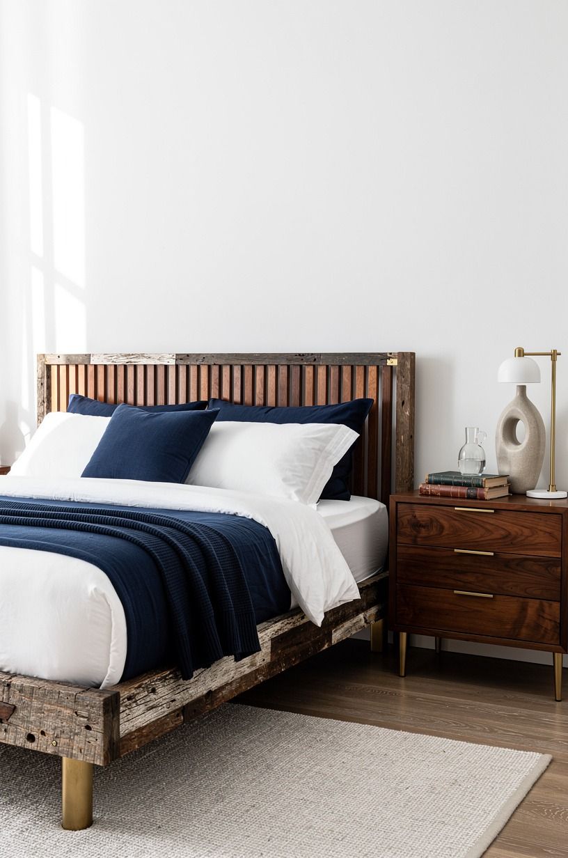I Made the Bed the Whole Point, navy palette